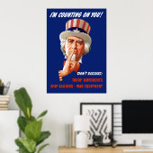Onkel Sam - ich zähle auf dich! Poster (Heimbüro)
