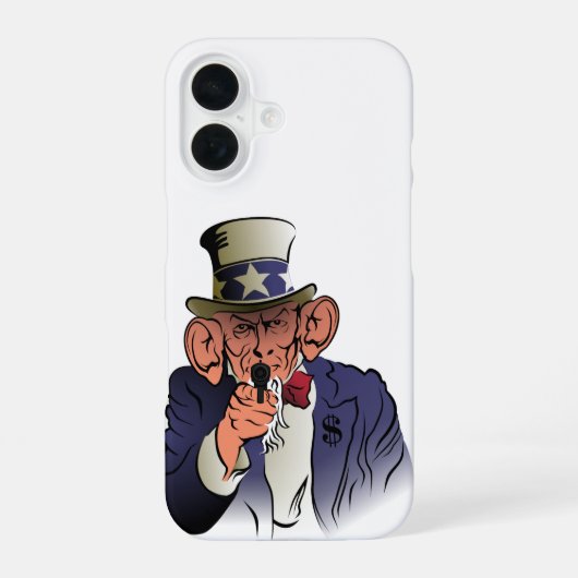 Onkel Sam in Farbe iPhone 16 Hülle (Rückseite)