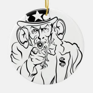 Onkel Sam Keramik Ornament