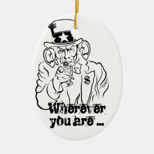 Onkel Sam Keramik Ornament
