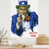 Onkel Sam - Occupy THIS! Bewegung gegen die Besatz Poster (Küche)