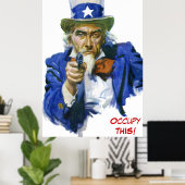 Onkel Sam - Occupy THIS! Bewegung gegen die Besatz Poster (Heimbüro)