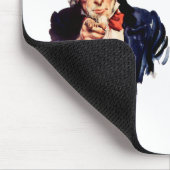 Onkel Sam sagt Betteln verboten Mousepad (Ecke)