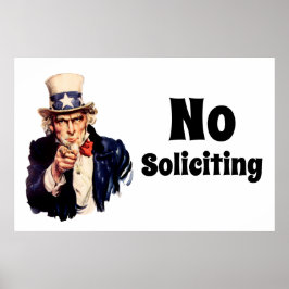 Onkel Sam sagt Betteln verboten Poster