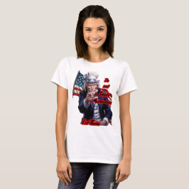 Onkel Sam sagt: "Rauche keine Pilze" auf Weiß T-Shirt