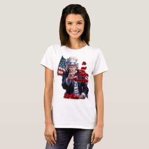 Onkel Sam sagt: "Rauche keine Pilze" auf Weiß T-Shirt