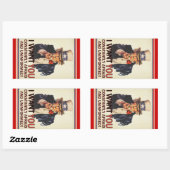 Onkel Sam Satire Aufkleber Set (Blatt)
