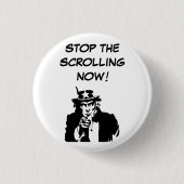 Onkel Sam stoppt das Scrollen jetzt Button (Vorderseite)