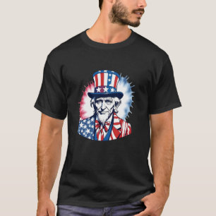 Onkel Sam Tie Dye Feuerwerk T-Shirt