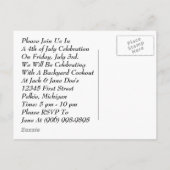 Onkel Sam überprüft Pocket Watch-Party Einladung (Rückseite)