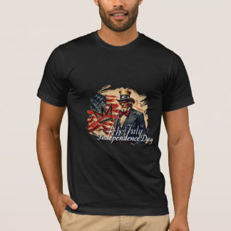Onkel Sam Unabhängigkeitstag Kunst ohne Könige T-Shirt