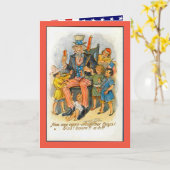 Onkel Sam und die Kinder! Karte (Gelbe Blume)