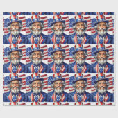 Onkel Sam USA Geschenkpapier (Flach)