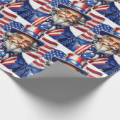Onkel Sam USA Geschenkpapier (Ecke)