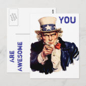 Onkel Sam,vintage Postkarte (Vorne/Hinten)