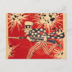 Onkel Sam - Vintage Postkarte