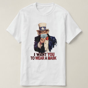 Onkel Sam Will dir, ein Gefechtsmaske zu tragen Am T-Shirt