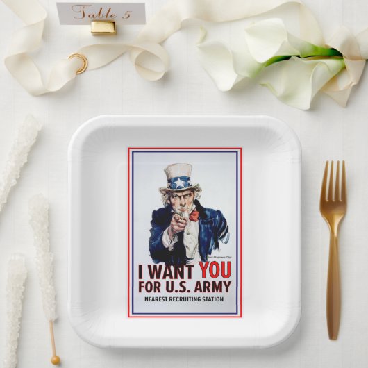 Onkel Sam Will dir. Pappteller (Hochzeit)