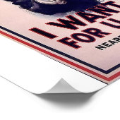 "Onkel Sam Will dir" Poster (Ecke)
