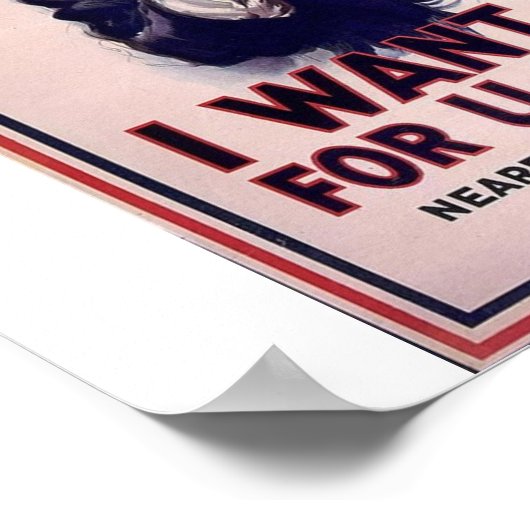 "Onkel Sam Will dir" Poster (Ecke)