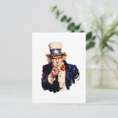 Onkel Sam Will dir! Postkarte (Stehend Vorderseite)