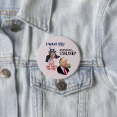 Onkel Sam Will Donald Trump 2020 Button (Beispiel)