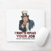 Onkel Sam will Ihren Job durch KI ersetzen Mousepad (Mit Mouse)