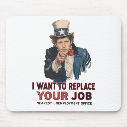Onkel Sam will Ihren Job durch KI ersetzen Mousepad (Vorne)