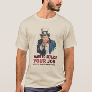 Onkel Sam will Ihren Job durch KI ersetzen T-Shirt
