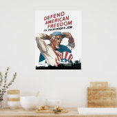 Onkel Sam wird arbeiten Poster (Küche)