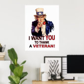 Onkel Sam Wollte ich Ihnen, einem Veteranen-Poster Poster (Heimbüro)