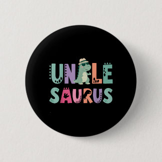 Onkel Saurus Papa Dinosaurier 3. Geburtstag T-Rex Button