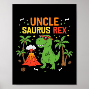 Onkel Saurus Rex Dinosaur Onkel Wortspiel Poster