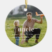Onkel | Sentimental Foto Keepake Weihnachten Keramik Ornament (Vorne)