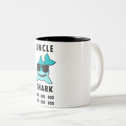 ONKEL SHARK Doo Doo Doo Zweifarbige Tasse (VorderseiteRechts)