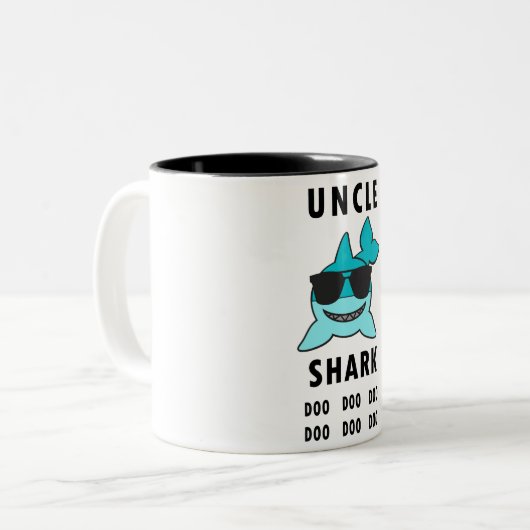 ONKEL SHARK Doo Doo Doo Zweifarbige Tasse (Vorderseite Links)