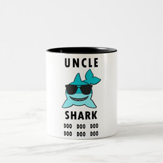 ONKEL SHARK Doo Doo Doo Zweifarbige Tasse (Mittel)