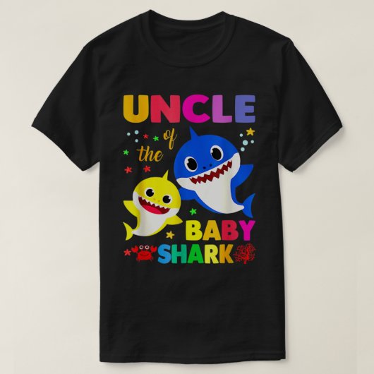 Onkel Shark Onkel Hai Familie Muttertag T-Shirt (Design vorne)