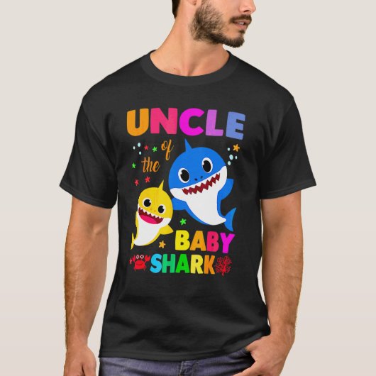 Onkel Shark Onkel Hai Familie Muttertag T-Shirt (Vorderseite)