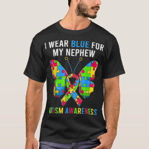 Onkel Tante Autismus Schmetterling, ich trage Blau T-Shirt