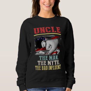 Onkel The Man Myth Bad Influence Vintag American Sweatshirt