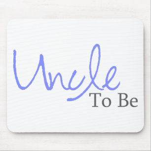 Onkel To Be (blaues Skript) Mousepad