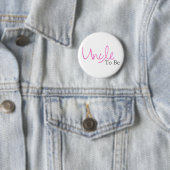 Onkel To Be (rosa Skript) Button (Beispiel)