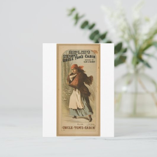 Onkel Toms Kabine, 'Eliza' Retro Theater Postkarte (Stehend Vorderseite)