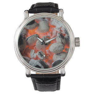 Onkel Tonys BBQ Holzkohlen-Brikett-Armbanduhr Armbanduhr