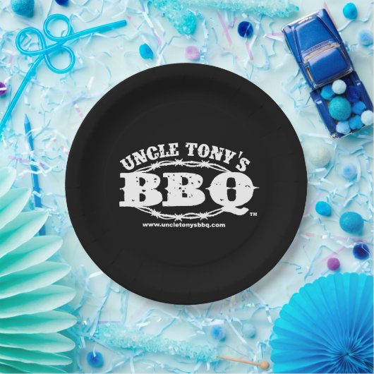 Onkel Tonys BBQ PapierTeller mit Logo (Party)