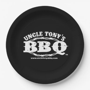 Onkel Tonys BBQ PapierTeller mit Logo