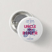 Onkel und biker der Mann der Mythos der Legende Button (Vorne & Hinten)