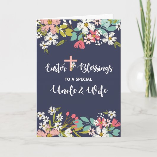 Onkel und Ehefrau Ostersegnung Christi Karte (Vorderseite)