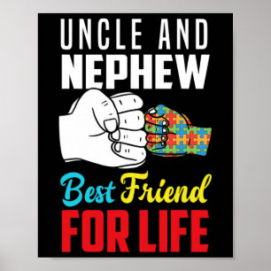 Onkel und Neffe beste Freunde fürs Leben Autistisc Poster